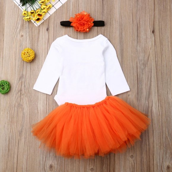Thanksgiving Turkey Baby Girls Tutu Outfit Set - Picture 4 of 5